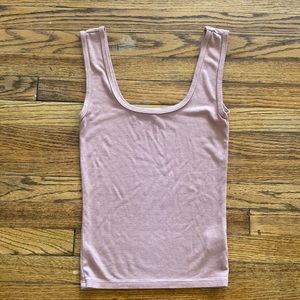 Joah Brown - scoop neck tank - clay rib